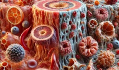 DALL·E 2025-04-18 16.42.22 - A realistic medical illustration showing the immune system response. On the left side, display acute inflammation with immune cells such as macrophage