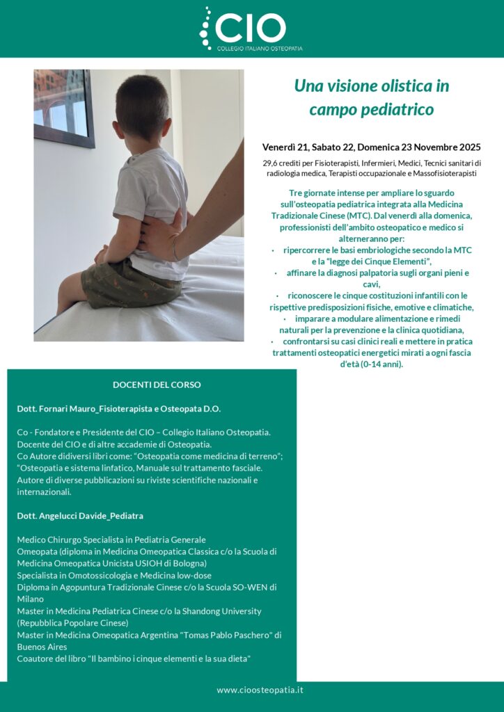 Osteopatia pediatrica & Medicina Tradizionale Cinese: tre giornate di formazione integrata pediatria page 0001 -