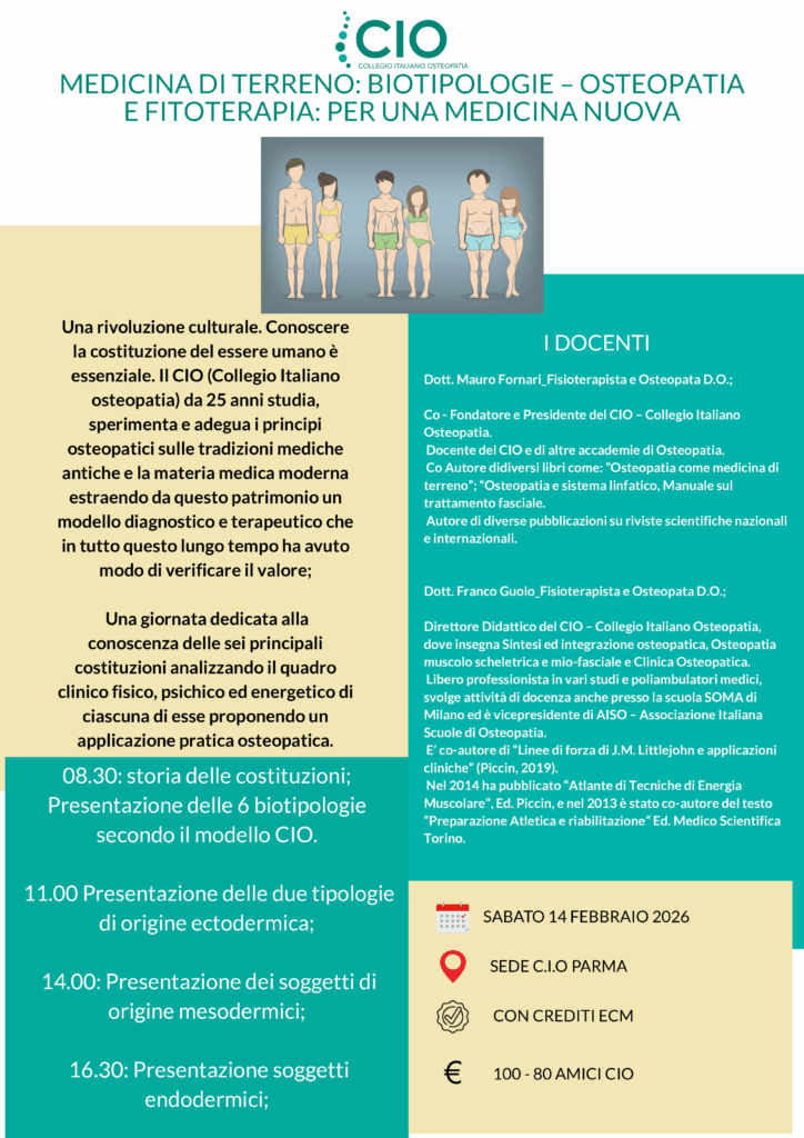 osteopatia come medicina di terreno programma sabato -