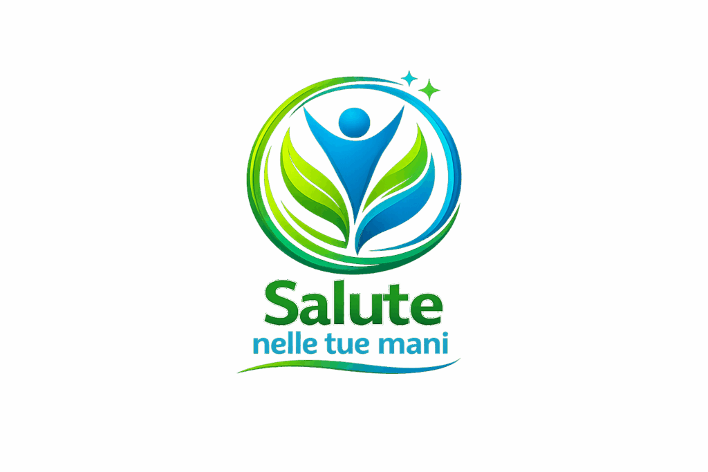 Salute nelle tue mani, il nuovo progetto del CIO Logo “Salute nelle tue mani” con figura stilizzata blu tra foglie verdi e cerchio verde-azzurro