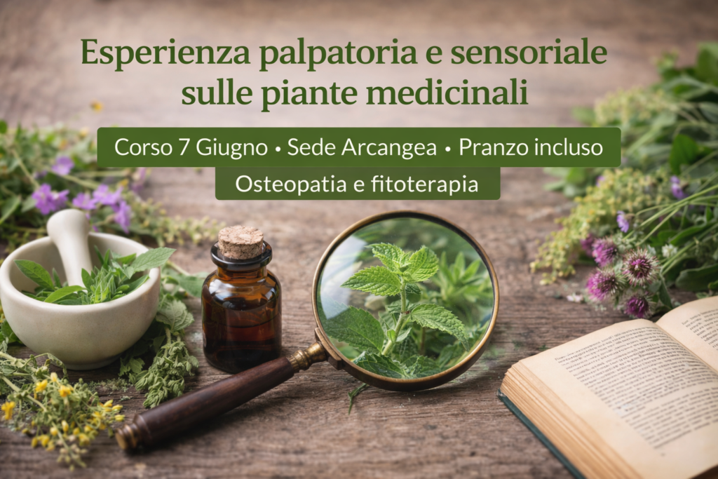 esperienza palpatoria e sensoriale sulle piante medicinali