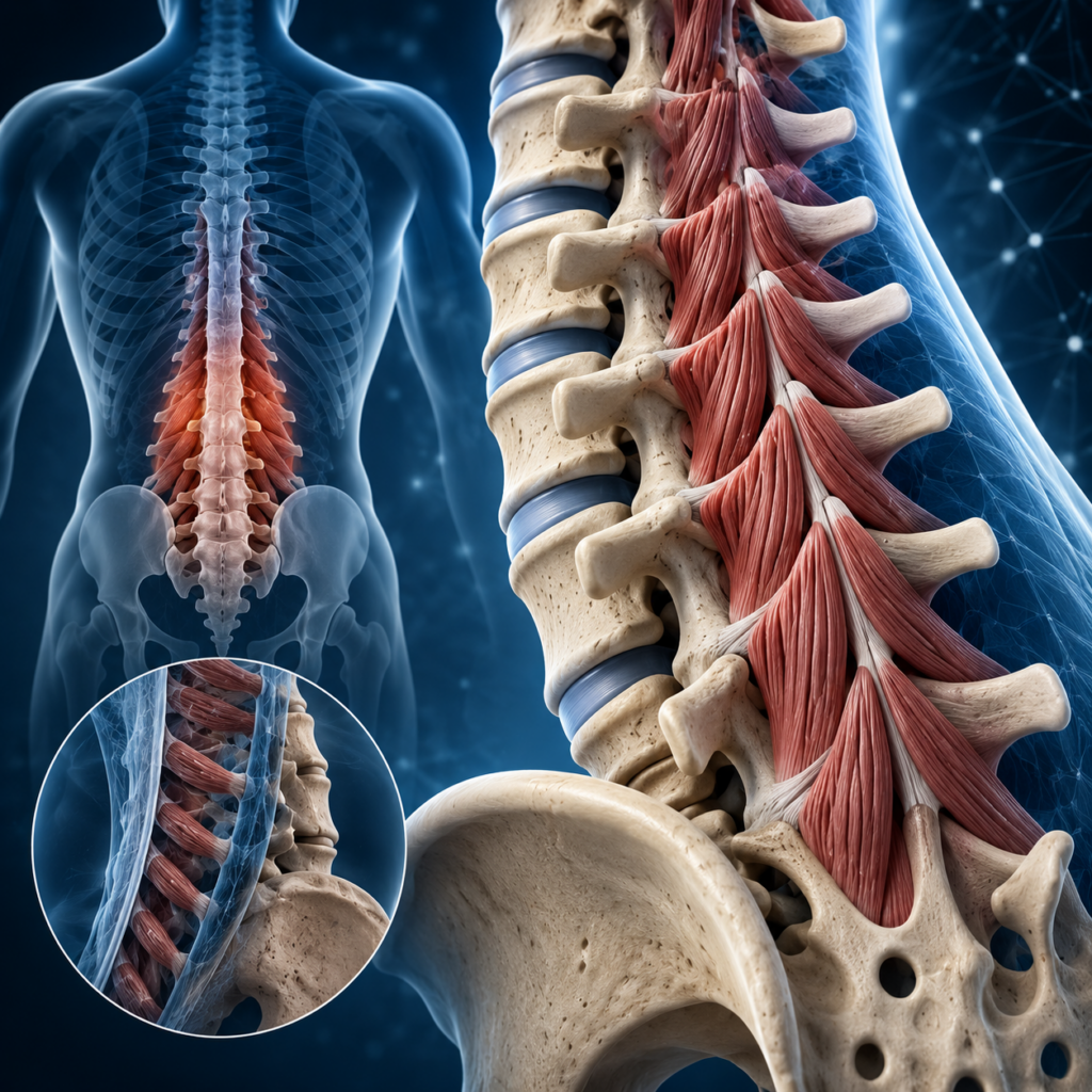 La Riabilitazione del Multifido Lombare guidata dalla Biomeccanica Riabilitazione multifido lombare con focus anatomico sulla stabilità vertebrale e controllo motorio
