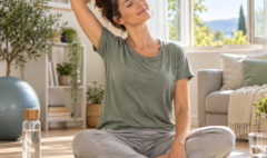 Recuperare dopo il caldo con stretching dolce, idratazione e benessere muscolare dopo l’estate